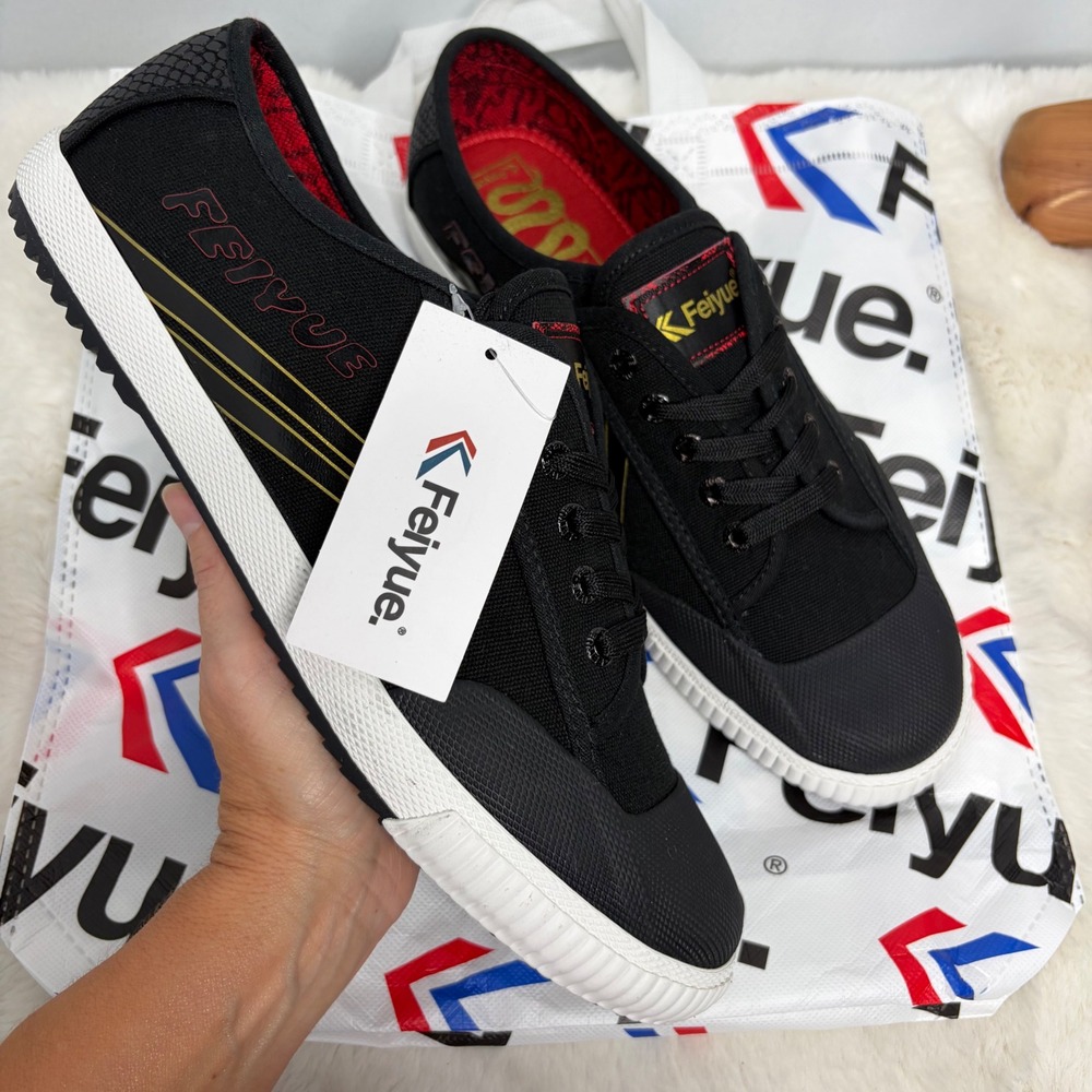 Feiyue FE LO 1920 CNY Snake Mens 11 Black Red Gold Canvas Sneakers FU100251U